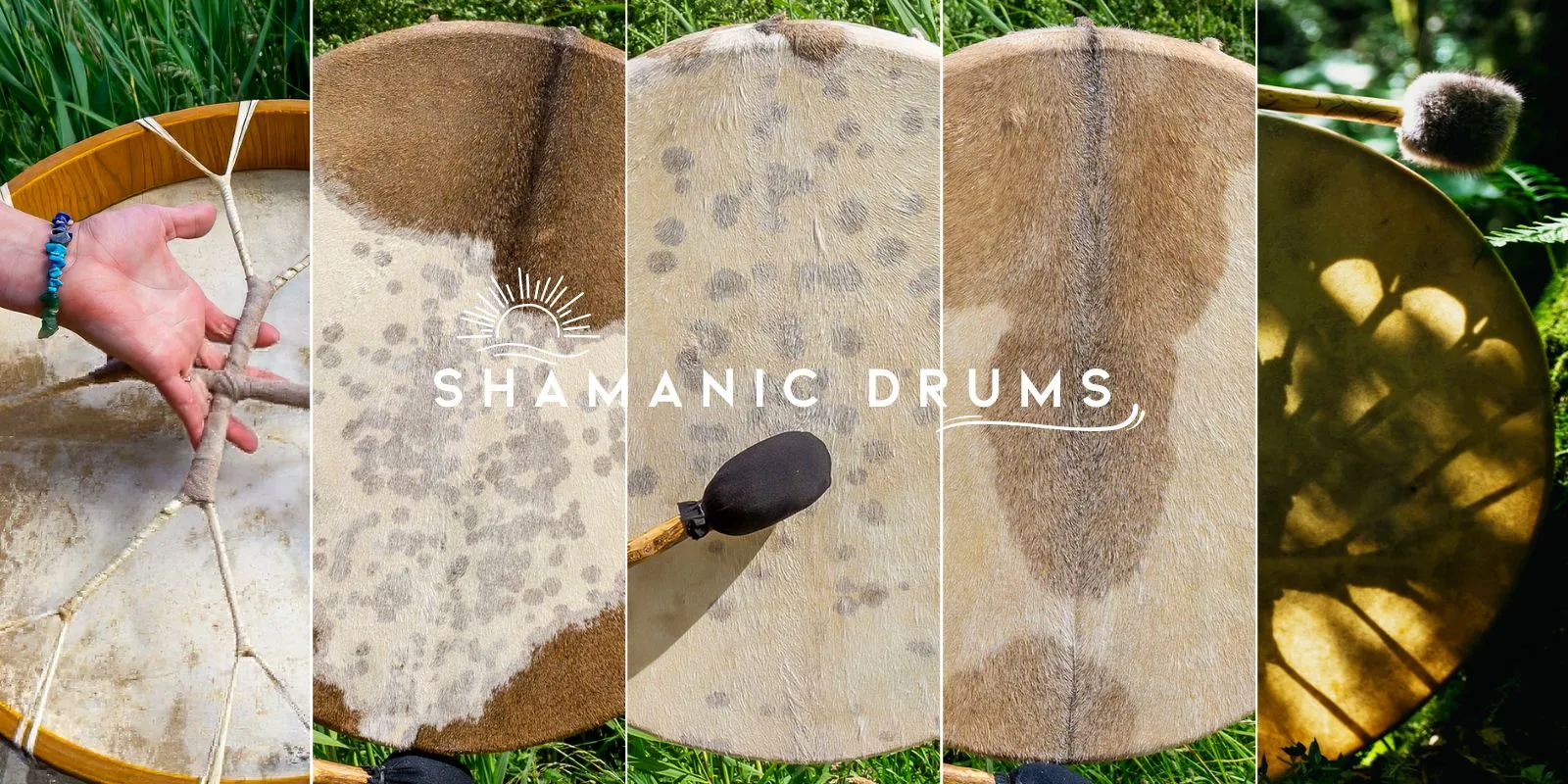 Drum shamanik buatan tangan dalam berbagai ukuran